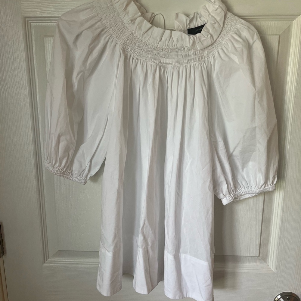 J. Crew Ruffled White Top - Picture 2 of 3